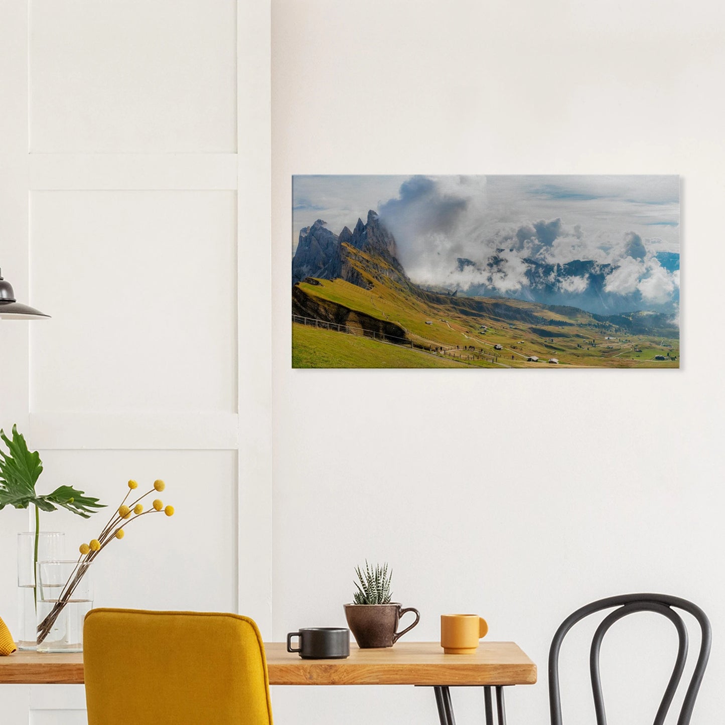 Seceda Ridge Dolomites panoramic alpine canvas print Italy