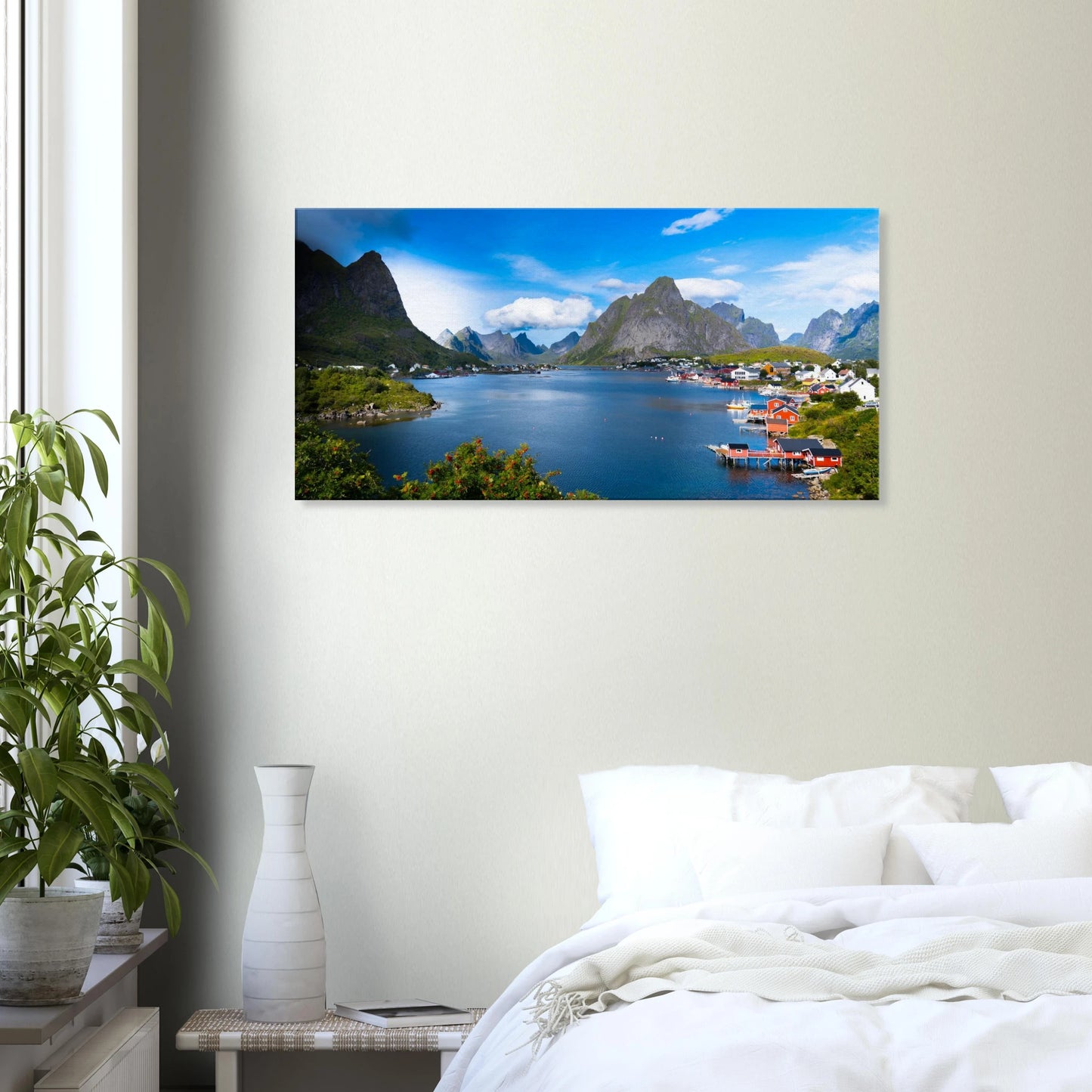 Reine village Lofoten Norway panoramic canvas print
