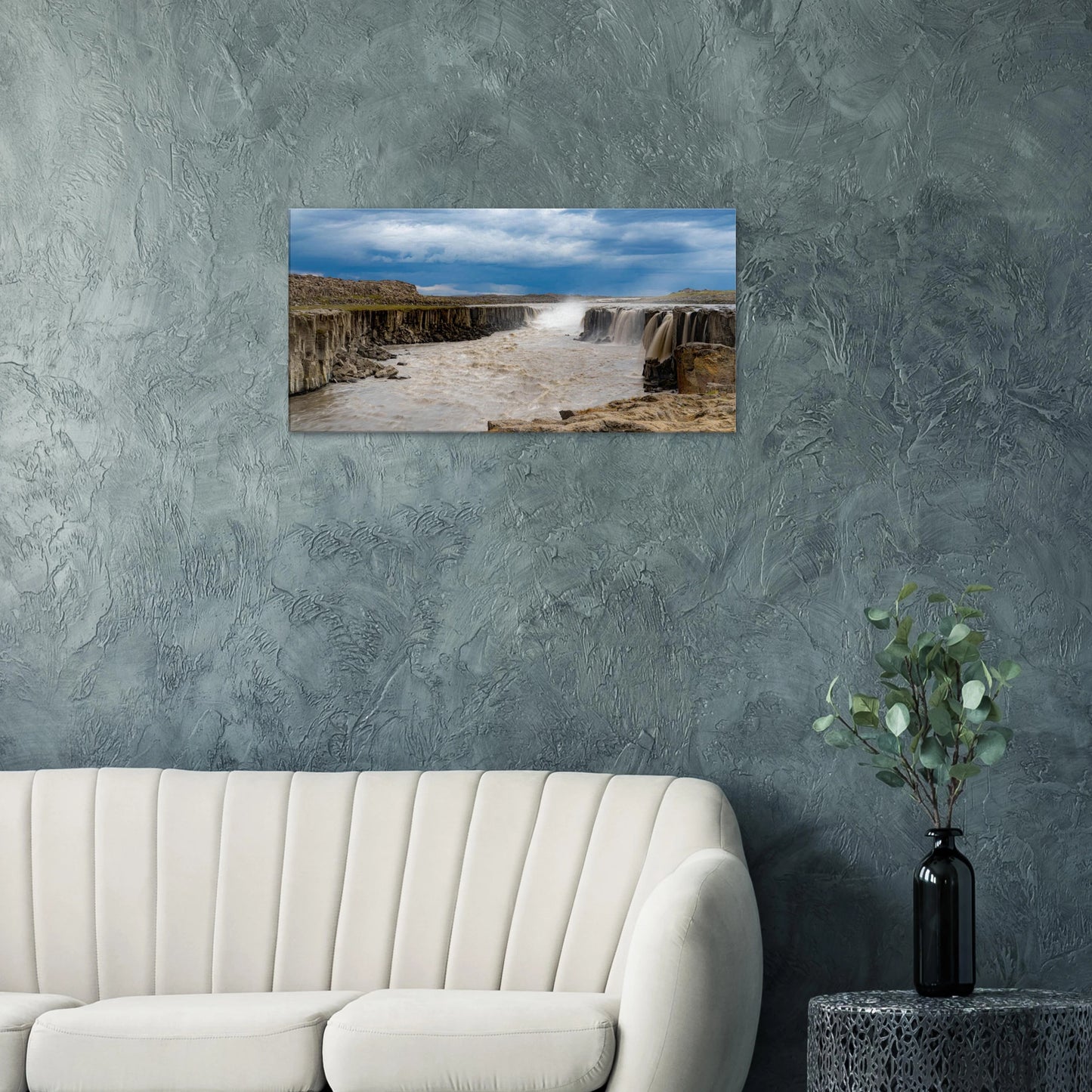 Skógafoss Waterfall Iceland panoramic canvas print