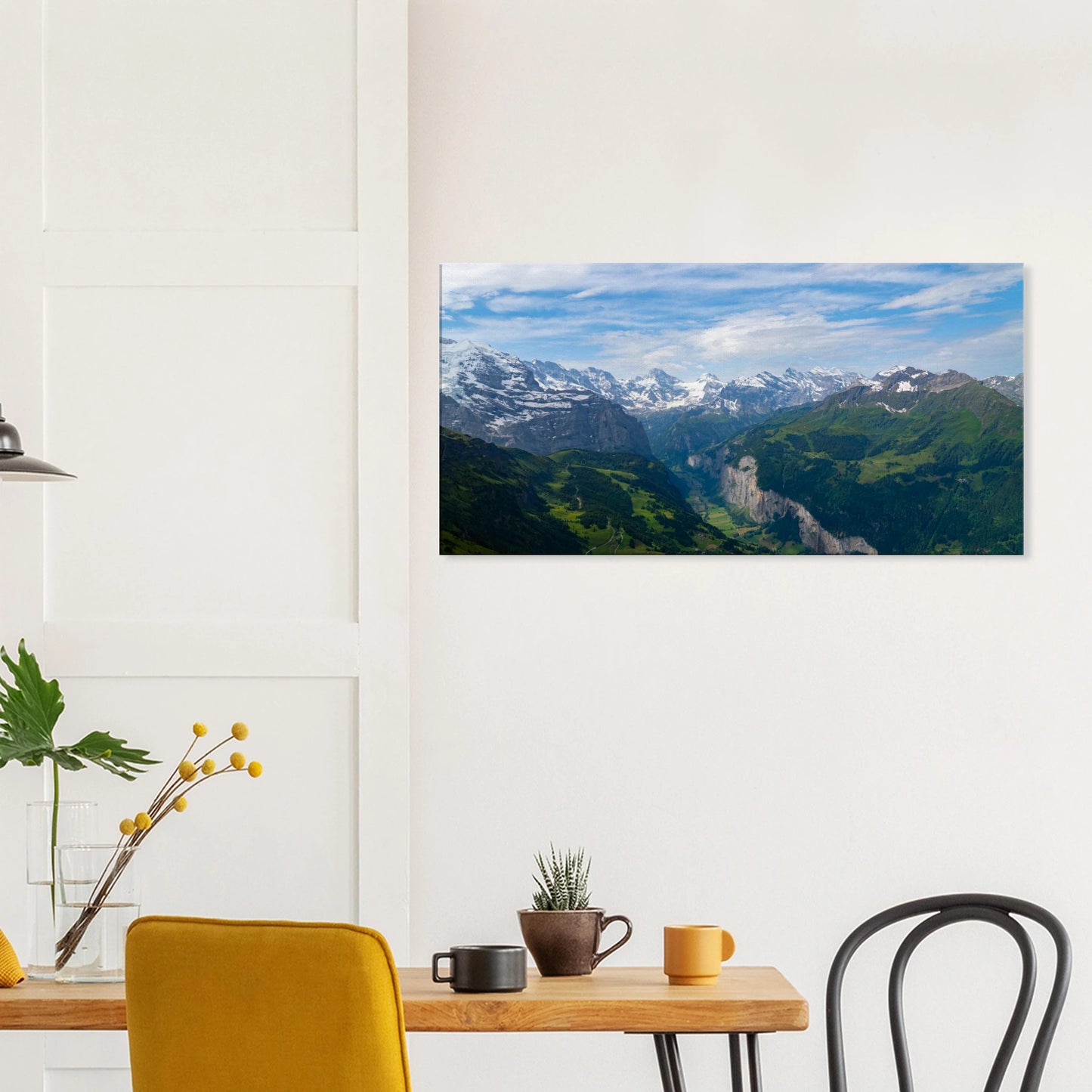 Lauterbrunnen Valley Switzerland panoramic alpine canvas print