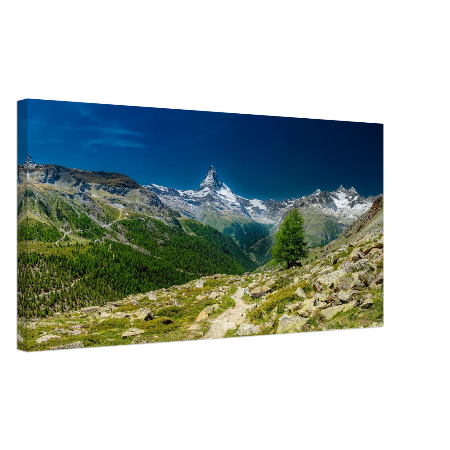 Matterhorn Zermatt panoramic canvas print Swiss Alps mountain wall art