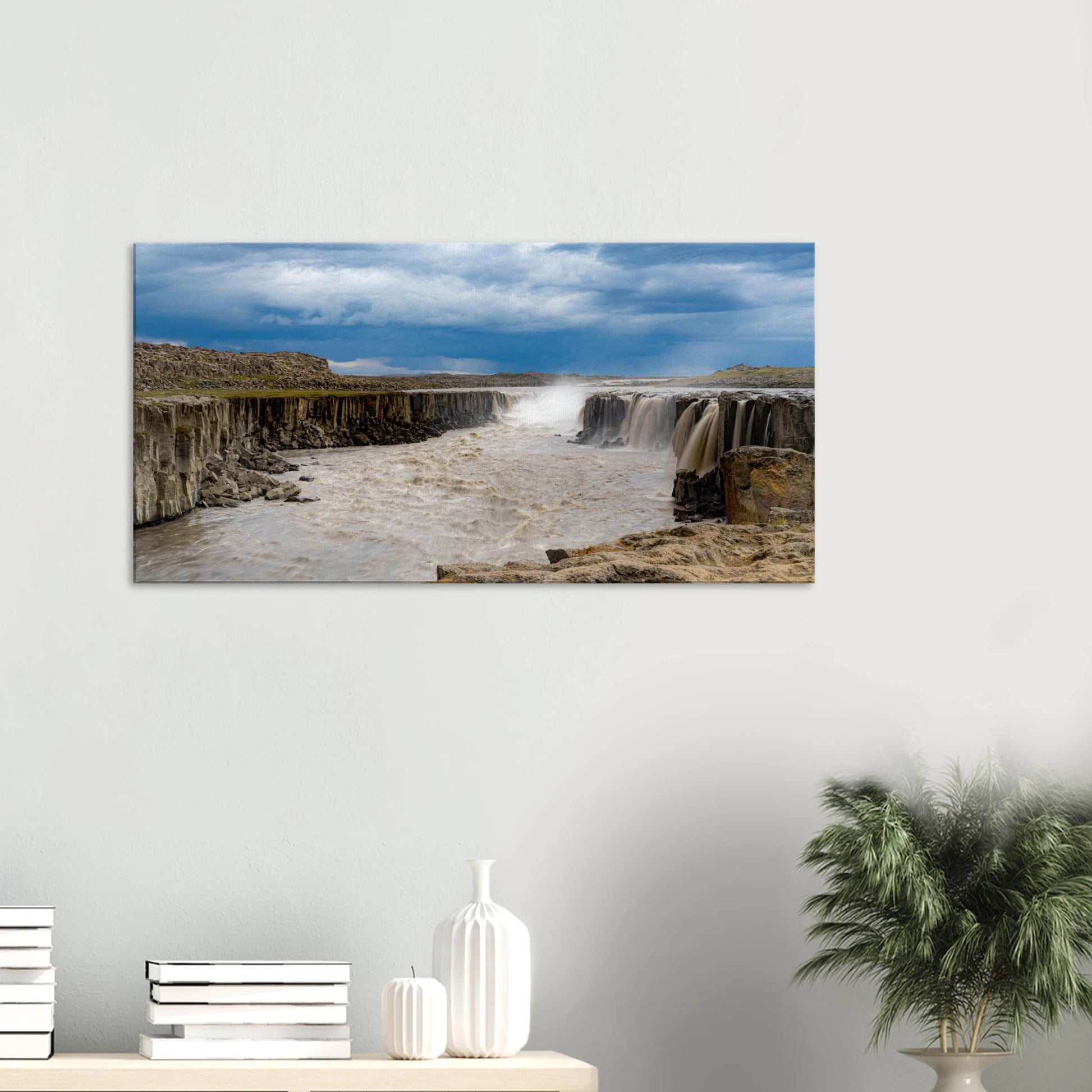 Skógafoss Waterfall Iceland panoramic canvas print