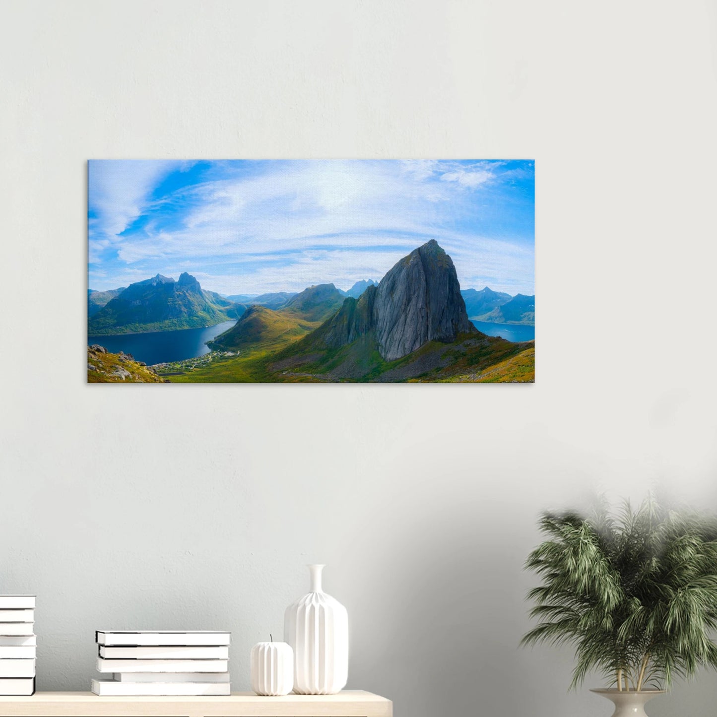 Segla view from Hesten Senja Norway panoramic canvas print