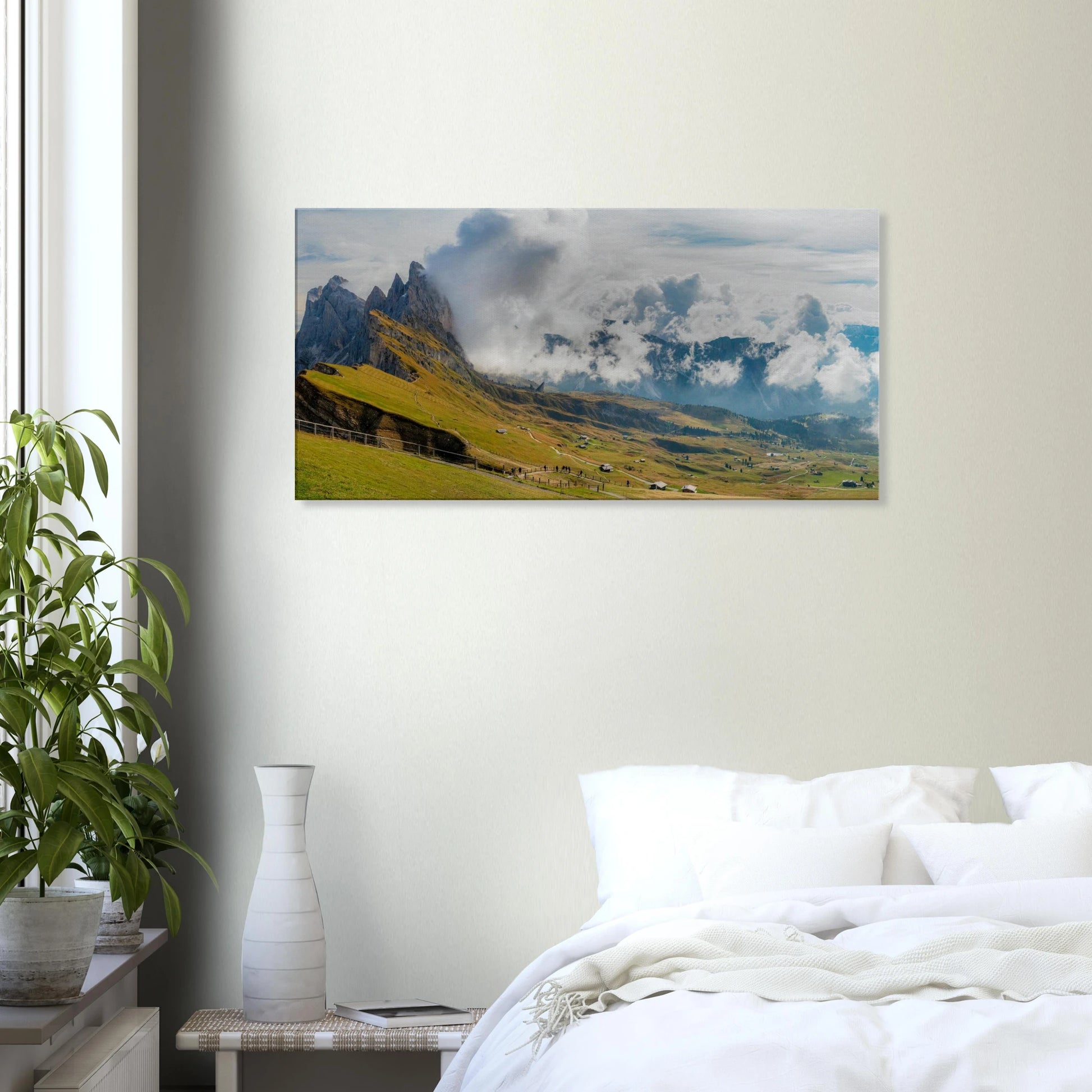Seceda Ridge Dolomites panoramic alpine canvas print Italy