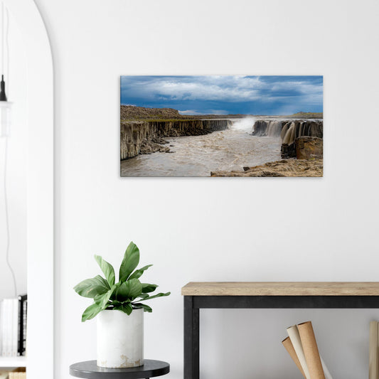 Skógafoss Waterfall Iceland panoramic canvas print