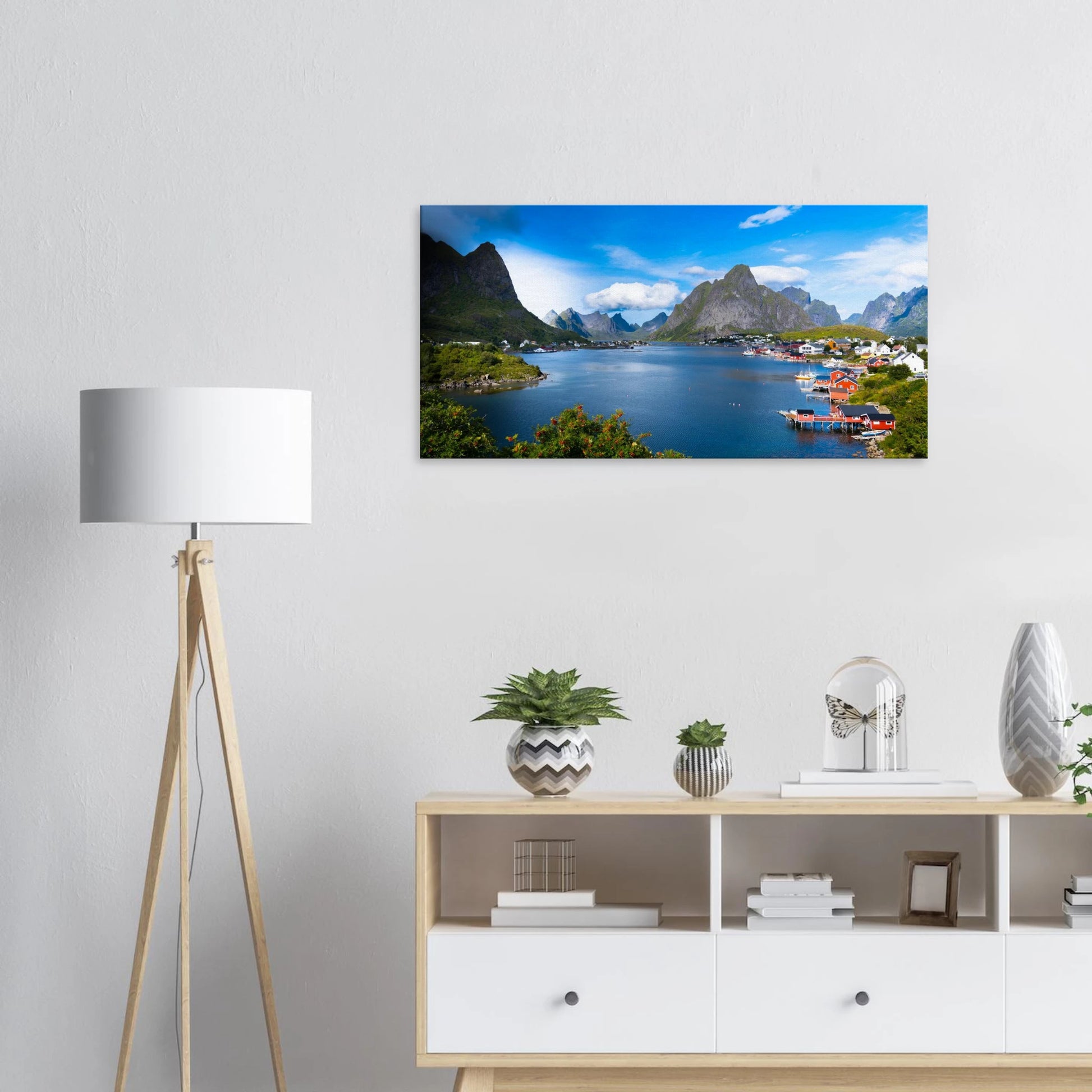 Reine village Lofoten Norway panoramic canvas print