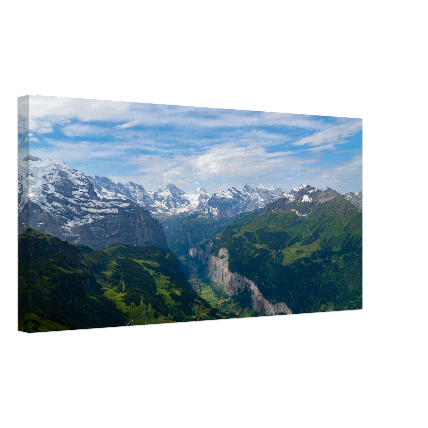 Lauterbrunnen Valley Switzerland panoramic alpine canvas print