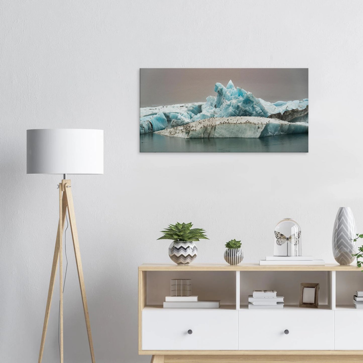 Jökulsárlón iceberg lagoon Iceland panoramic canvas print