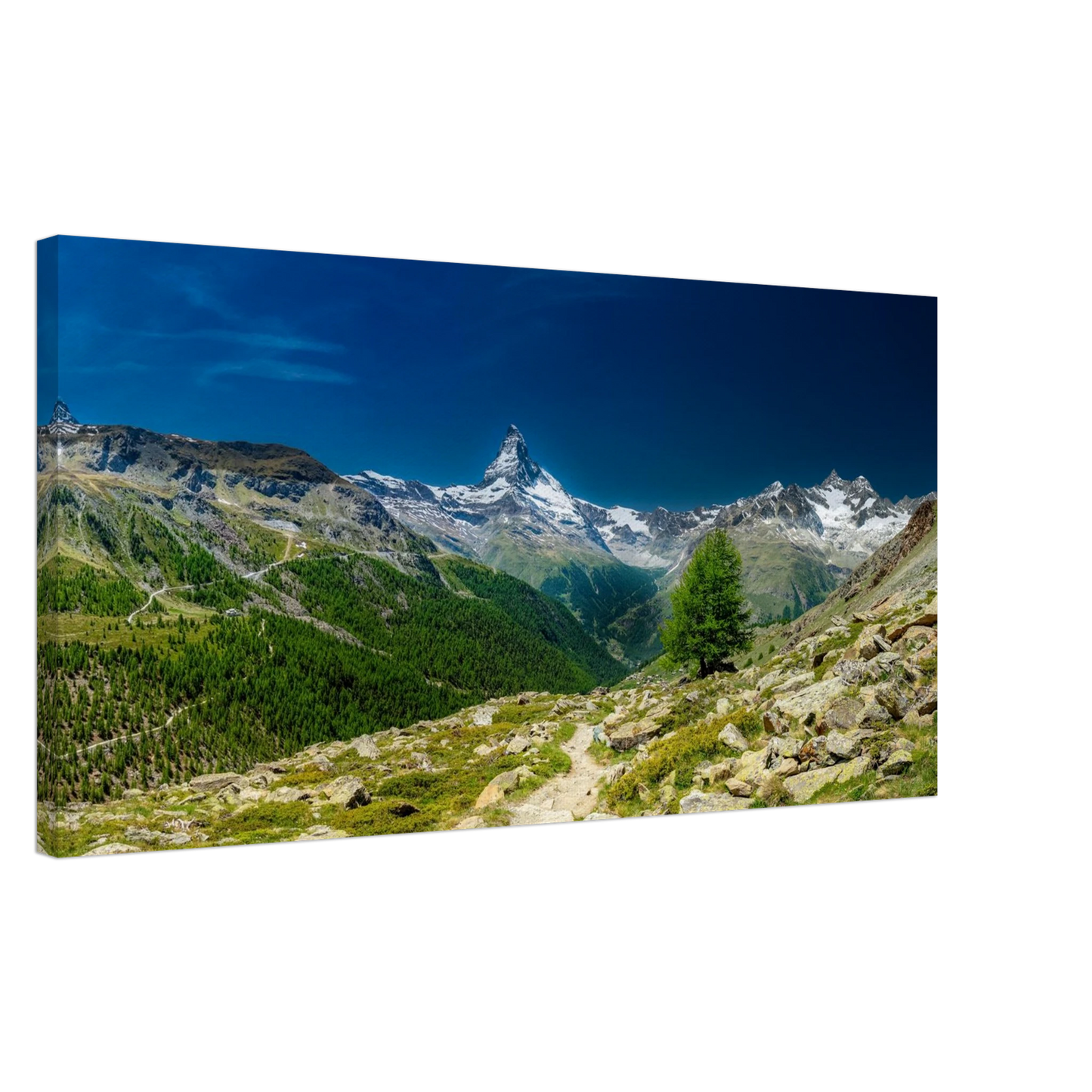 Matterhorn Zermatt panoramic canvas print Swiss Alps mountain wall art