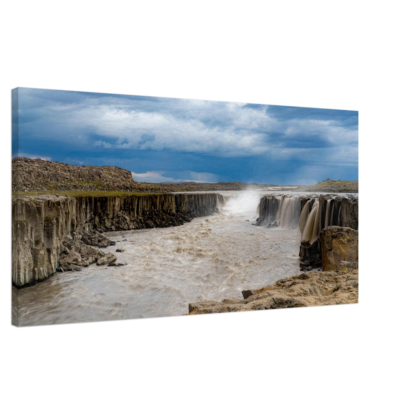 Skógafoss Waterfall Iceland panoramic canvas print