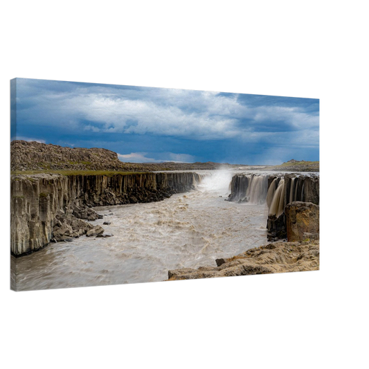 Skógafoss Waterfall Iceland panoramic canvas print