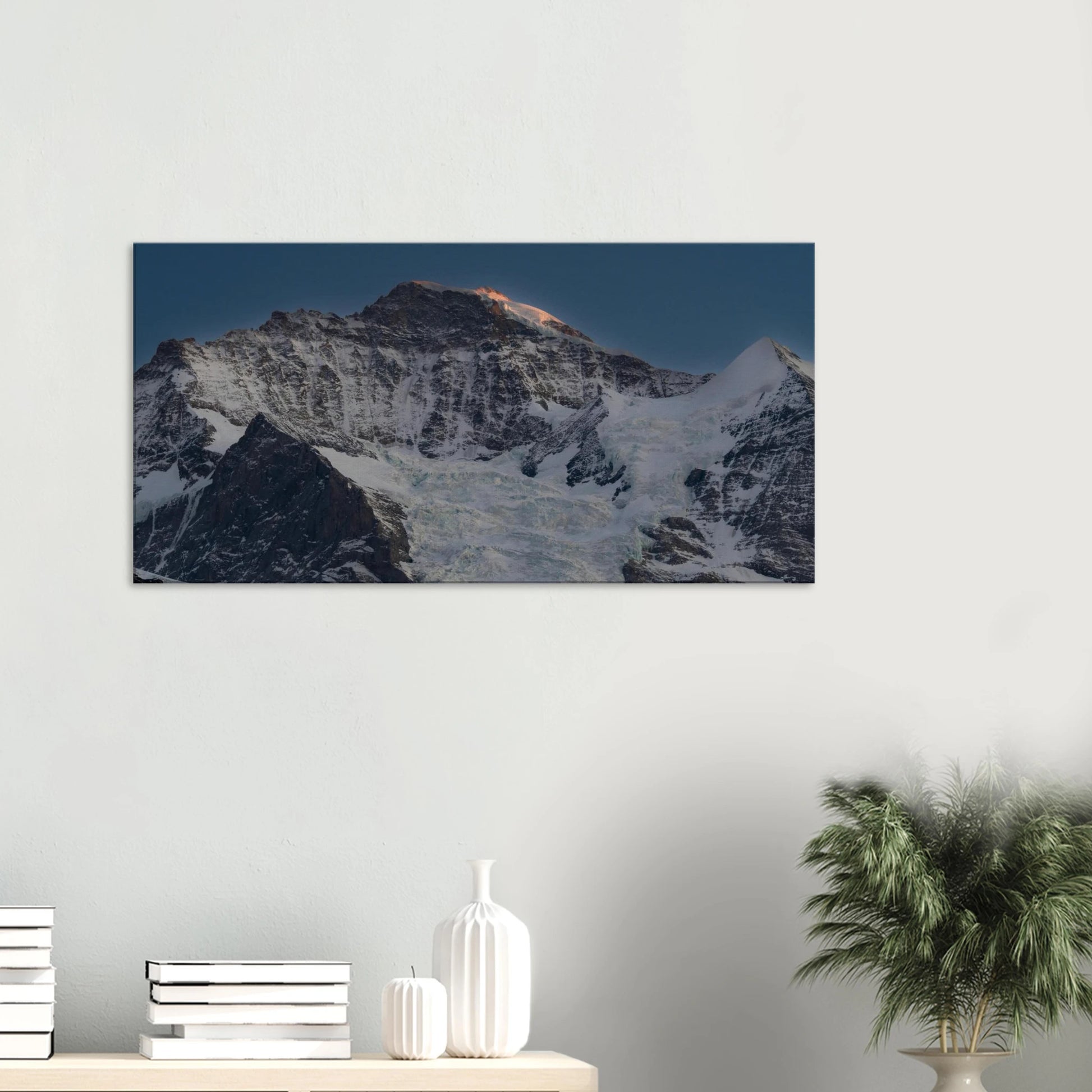 Eiger sunset Swiss Alps glacier panoramic canvas print