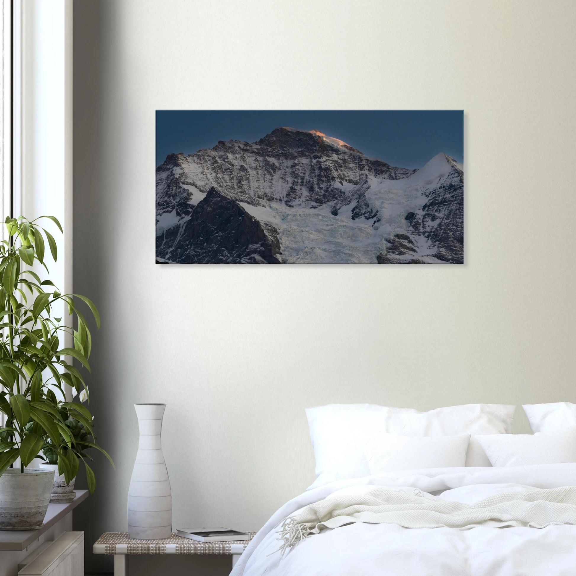 Eiger sunset Swiss Alps glacier panoramic canvas print