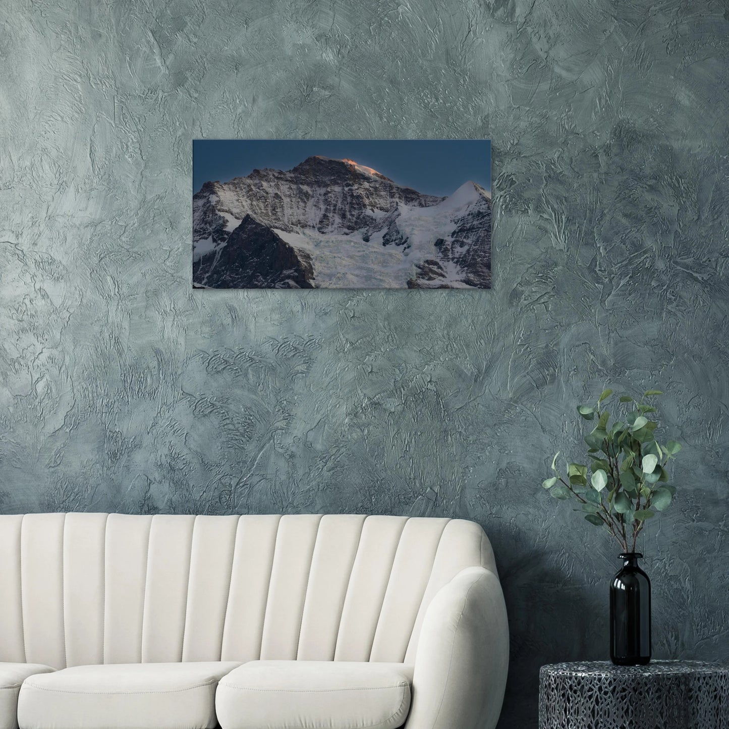 Eiger sunset Swiss Alps glacier panoramic canvas print