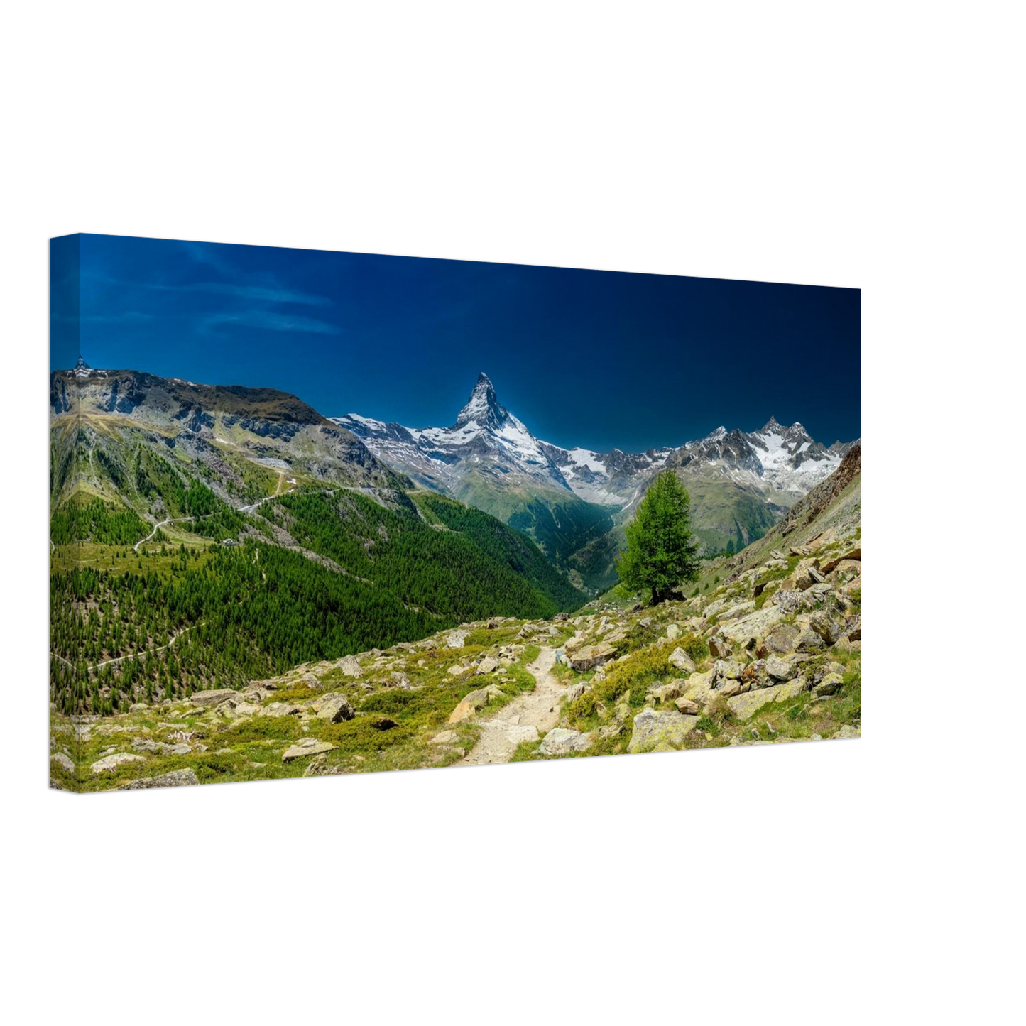 Matterhorn Zermatt panoramic canvas print Swiss Alps mountain wall art