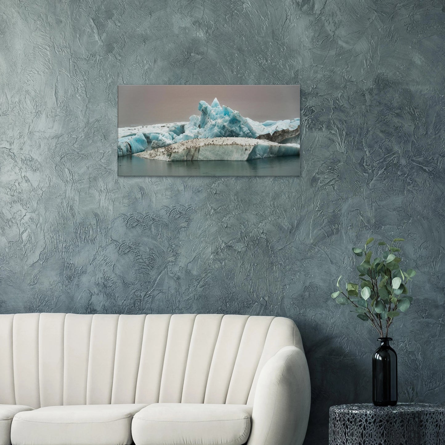 Jökulsárlón iceberg lagoon Iceland panoramic canvas print