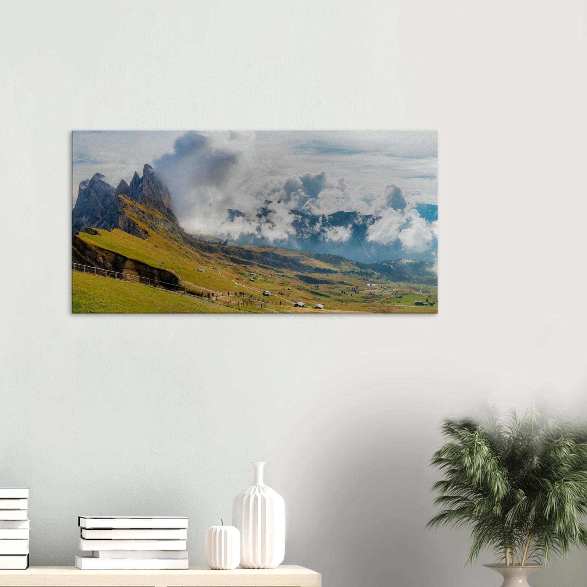 Seceda Ridge Dolomites panoramic alpine canvas print Italy