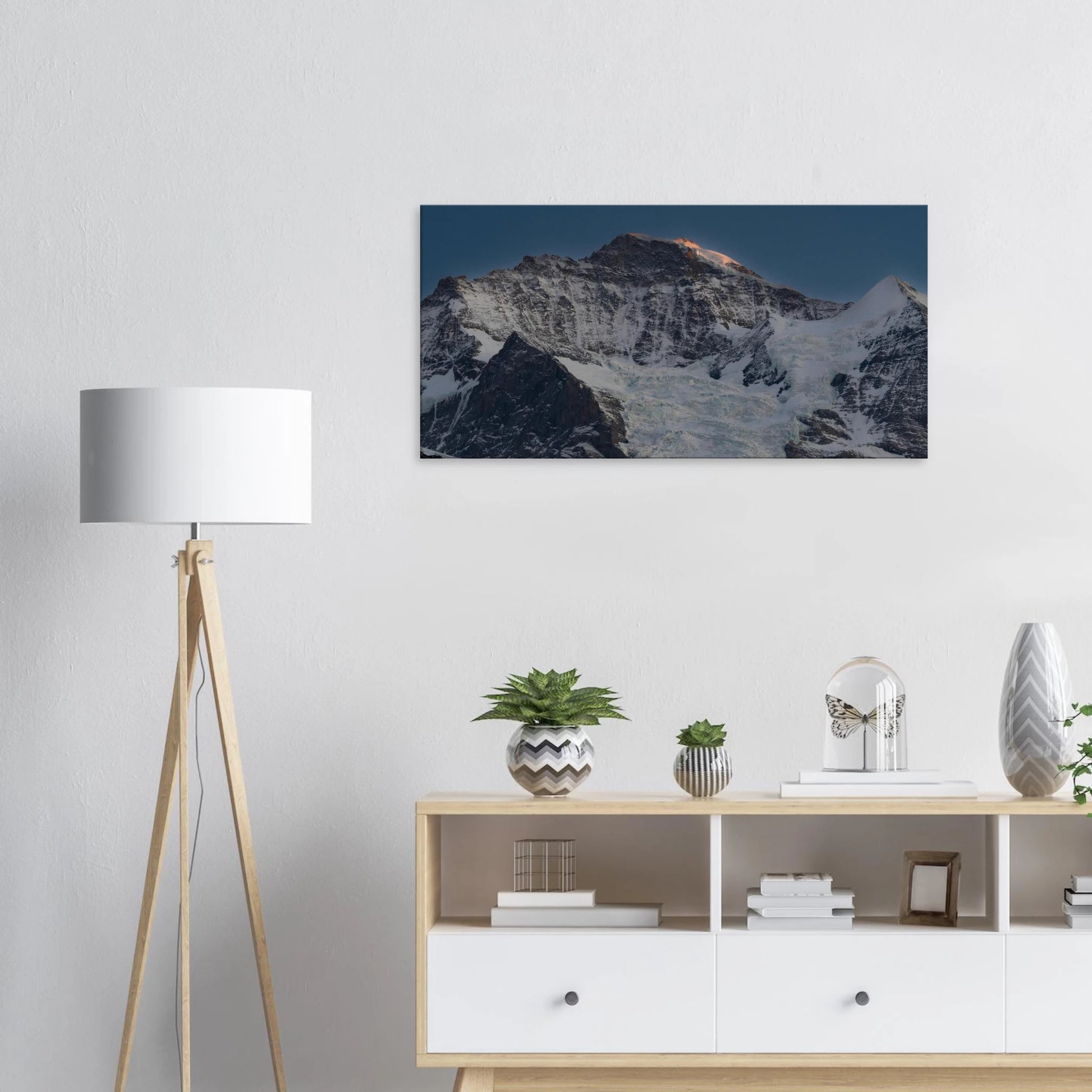 Eiger sunset Swiss Alps glacier panoramic canvas print