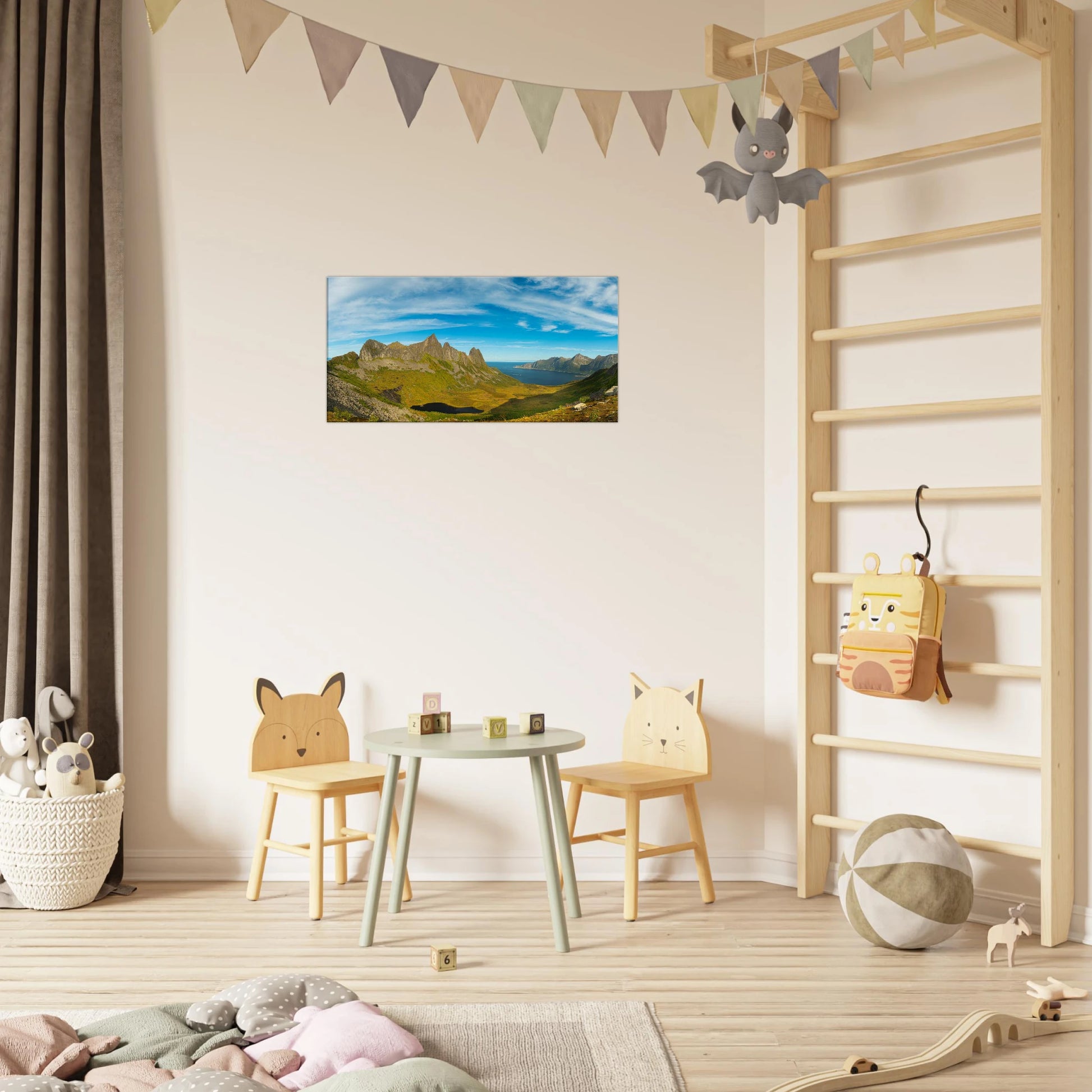 Panoramic view from Mount Hesten Senja Norway canvas print