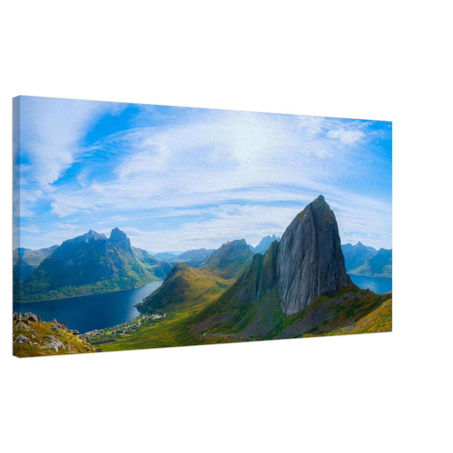 Segla view from Hesten Senja Norway panoramic canvas print