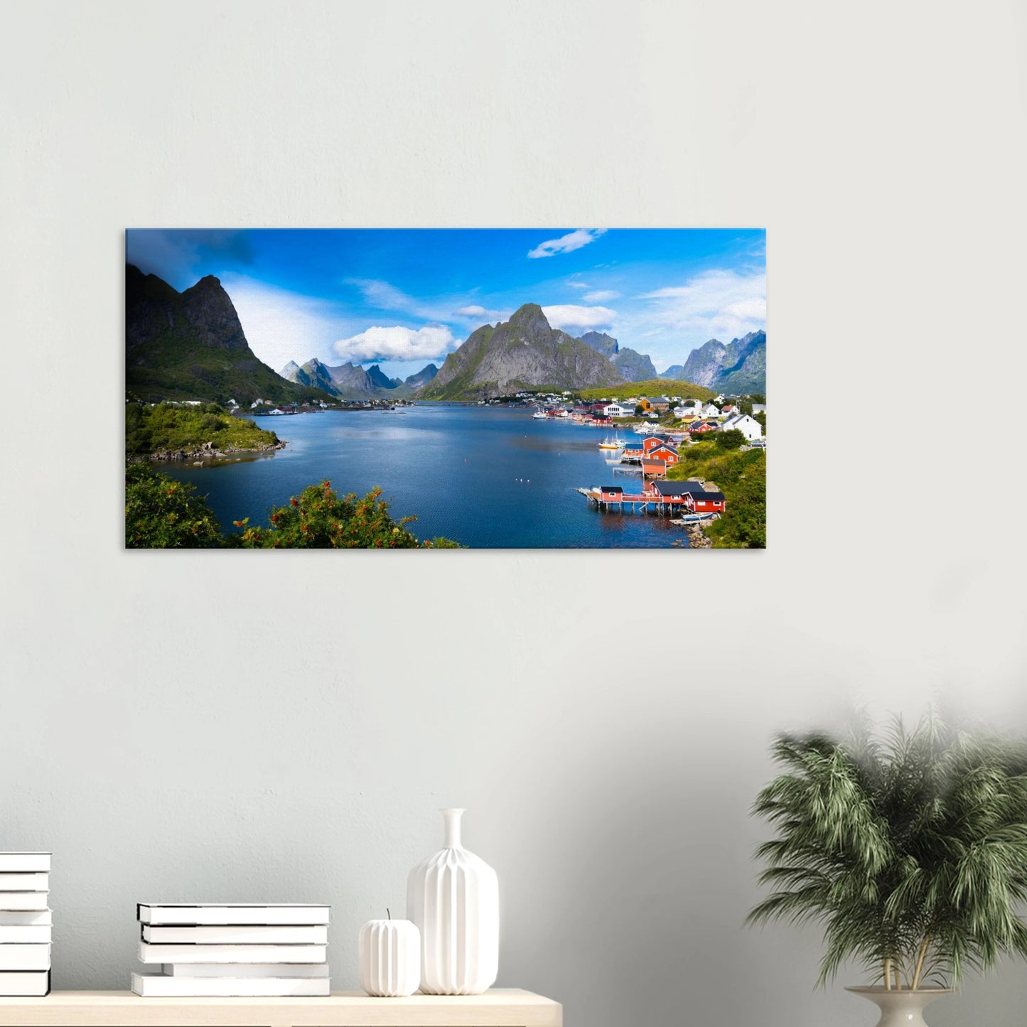 Reine village Lofoten Norway panoramic canvas print