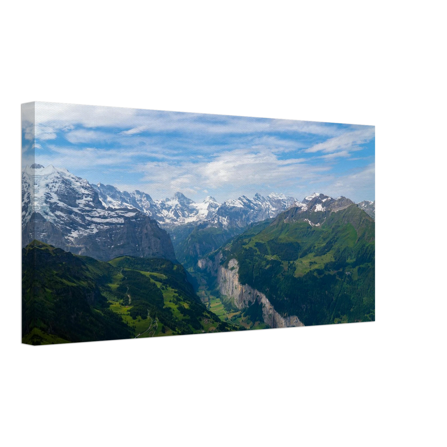 Lauterbrunnen Valley Switzerland panoramic alpine canvas print