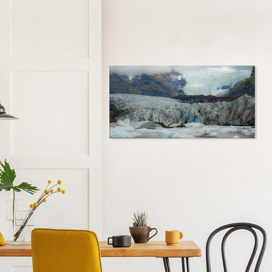 Fjallsjökull Glacier Iceland panoramic ice canvas print