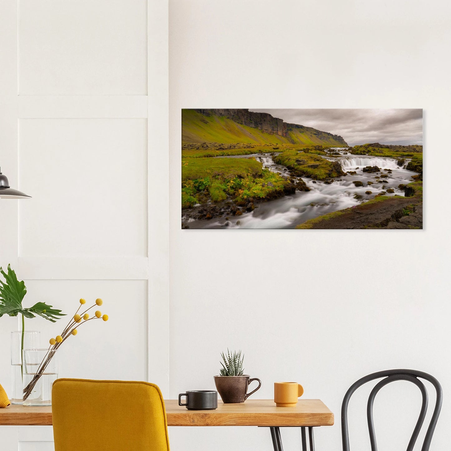 Fossalar Waterfall Iceland panoramic canvas print