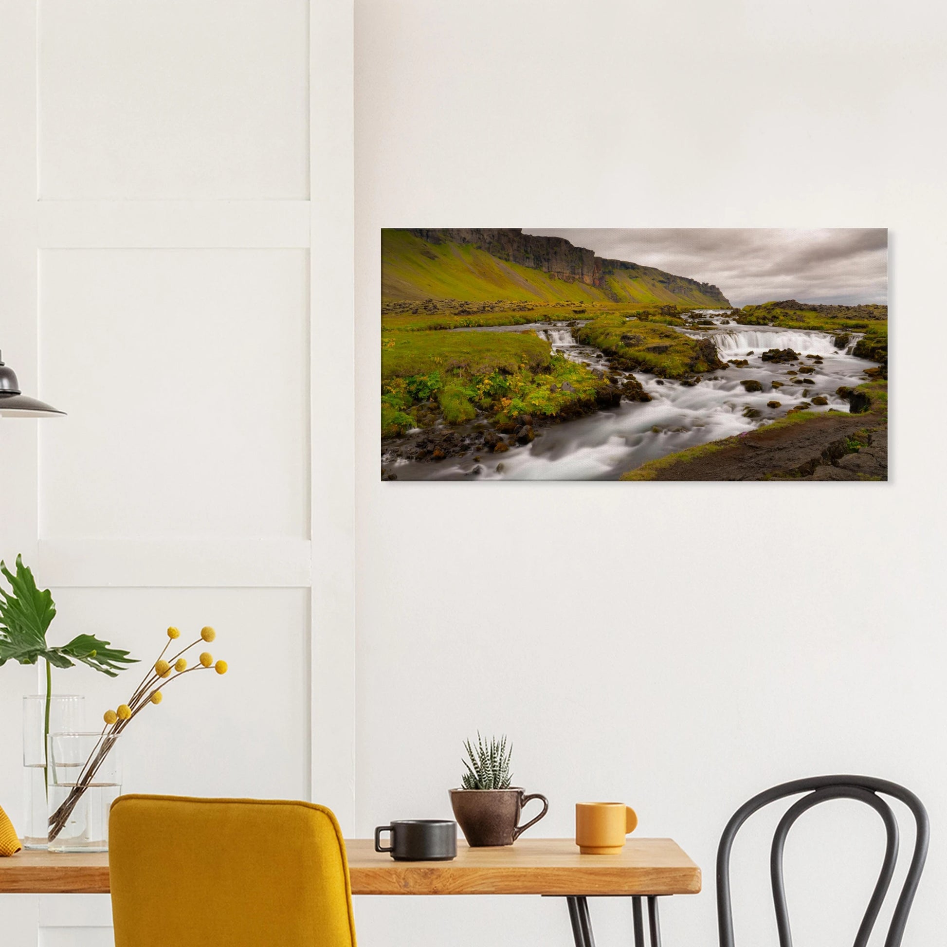 Fossalar Waterfall Iceland panoramic canvas print