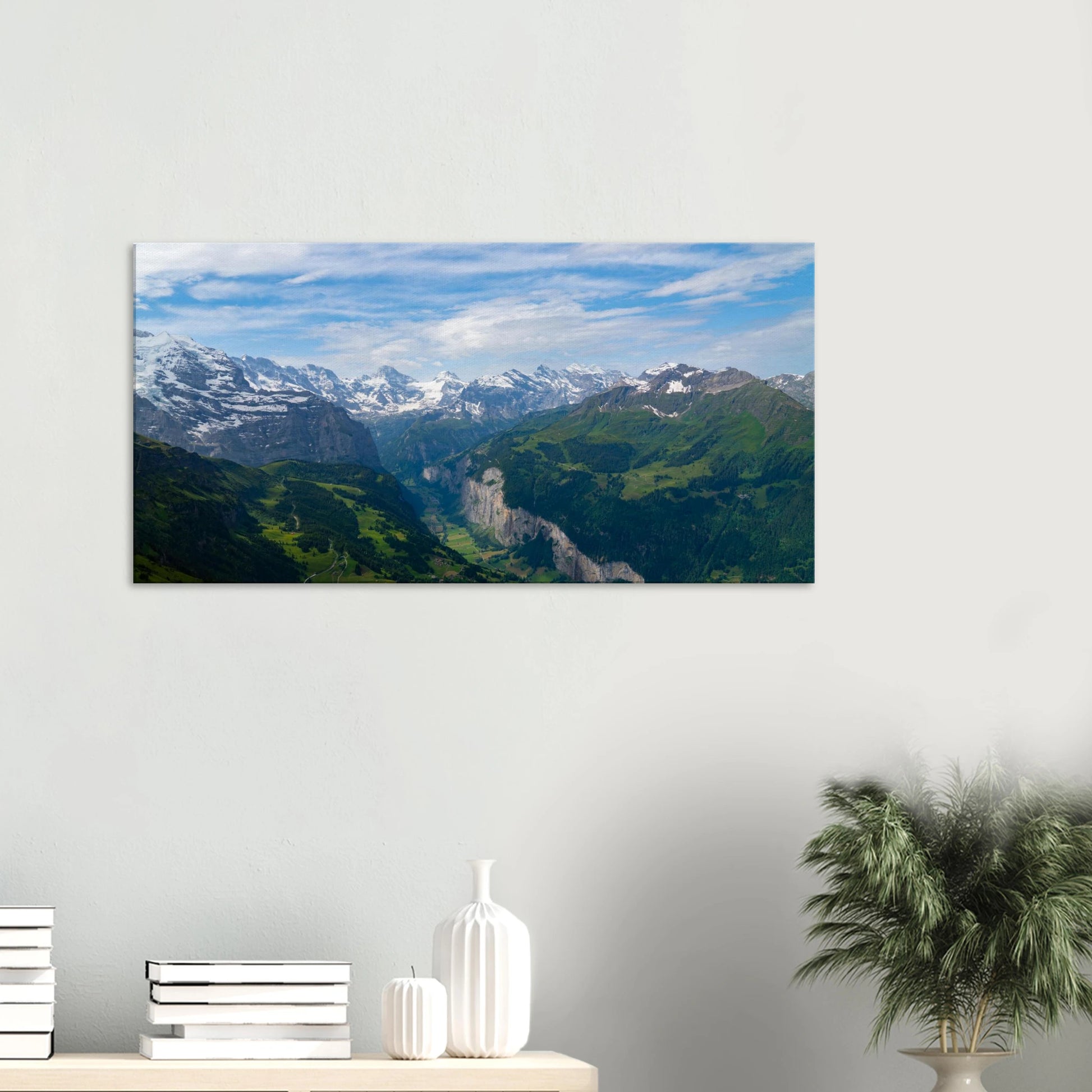 Lauterbrunnen Valley Switzerland panoramic alpine canvas print