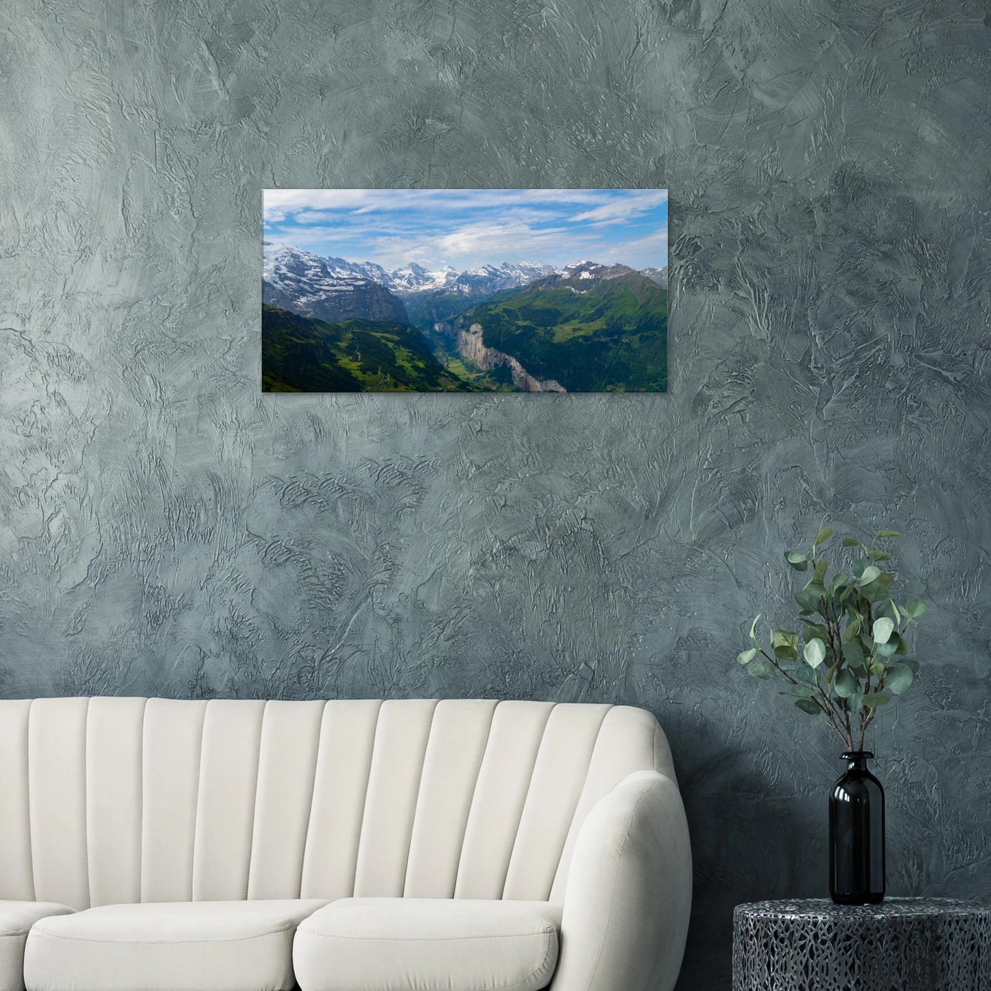 Lauterbrunnen Valley Switzerland panoramic alpine canvas print