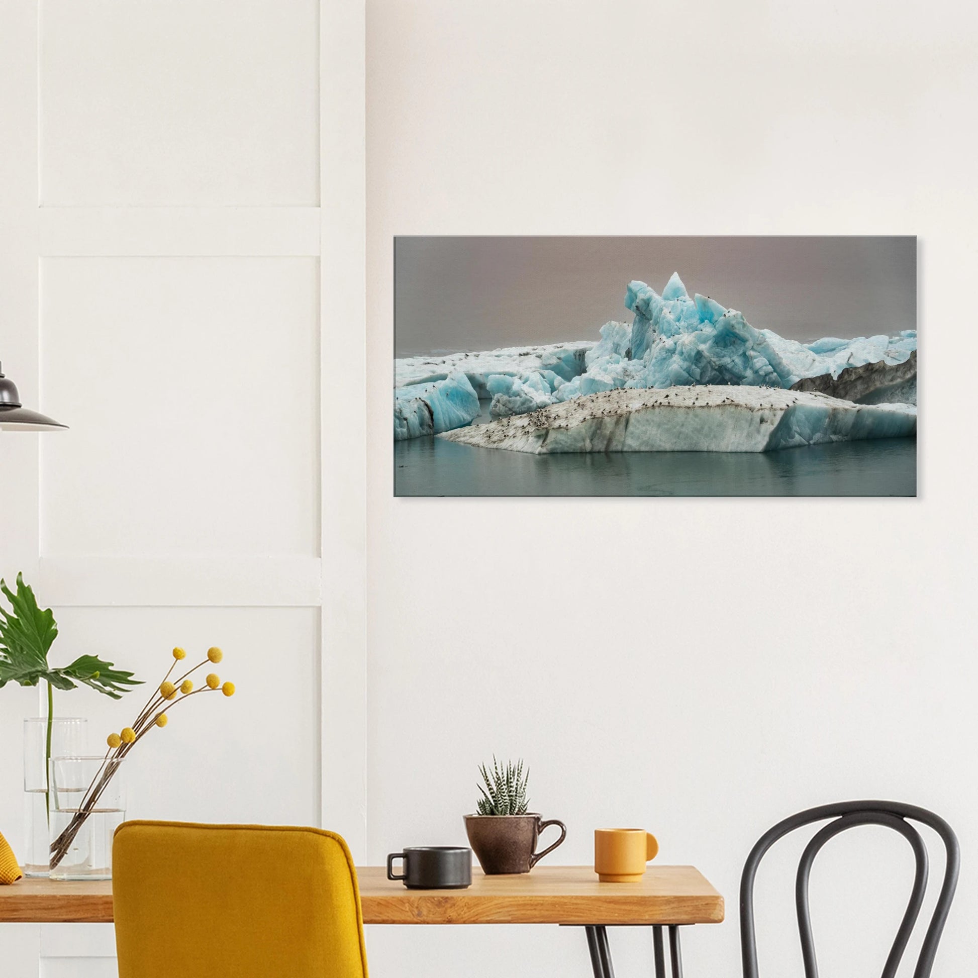 Jökulsárlón iceberg lagoon Iceland panoramic canvas print