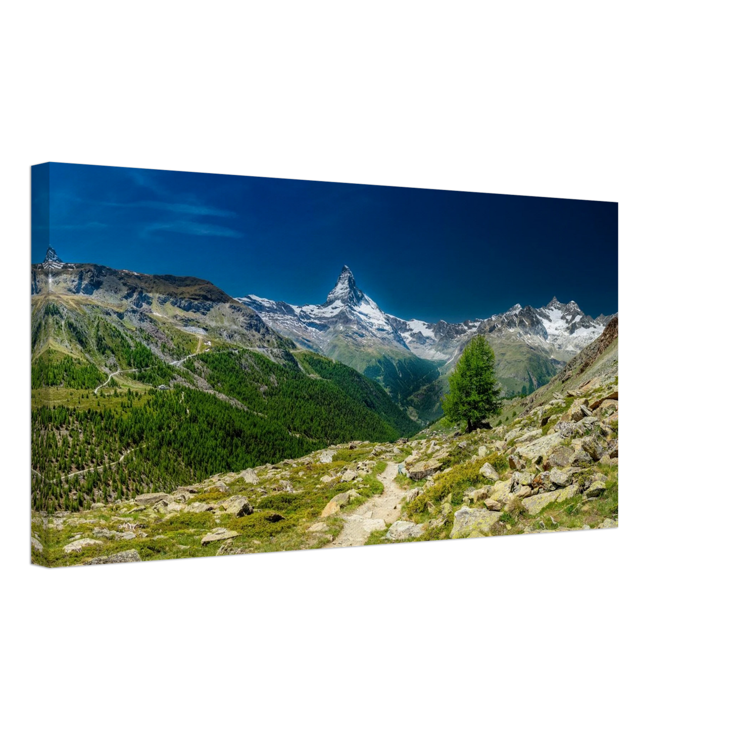 Matterhorn Zermatt panoramic canvas print Swiss Alps mountain wall art