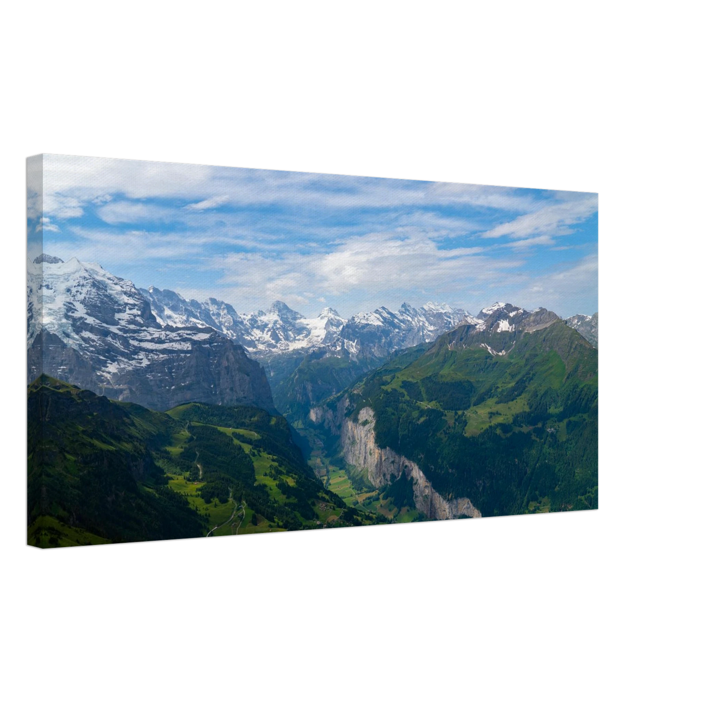 Lauterbrunnen Valley Switzerland panoramic alpine canvas print