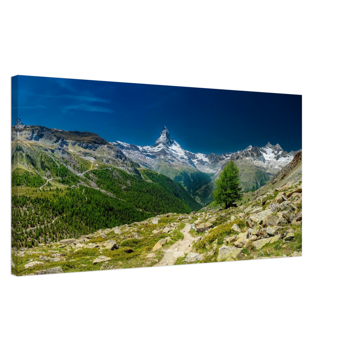 Matterhorn Zermatt panoramic canvas print Swiss Alps mountain wall art