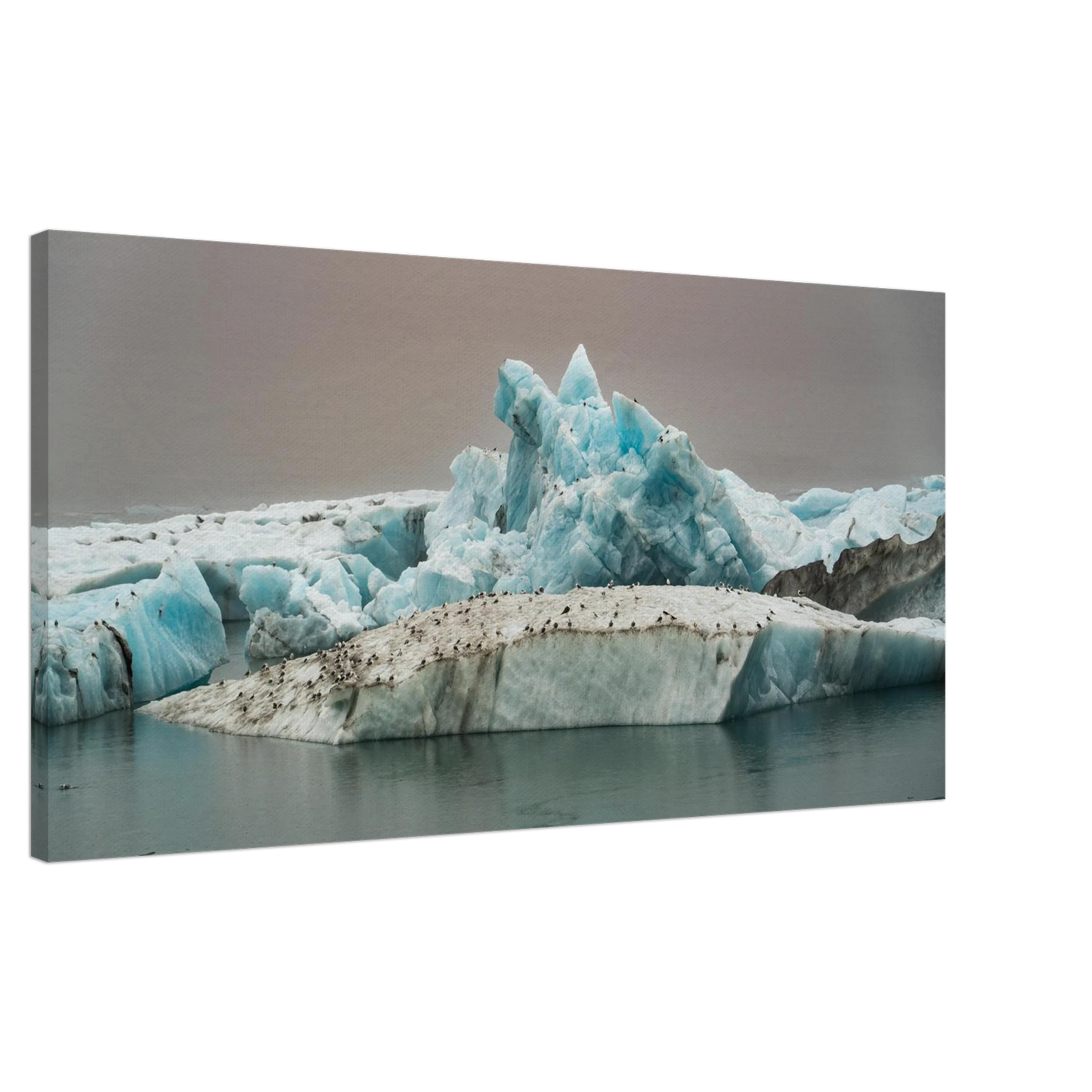 Jökulsárlón iceberg lagoon Iceland panoramic canvas print