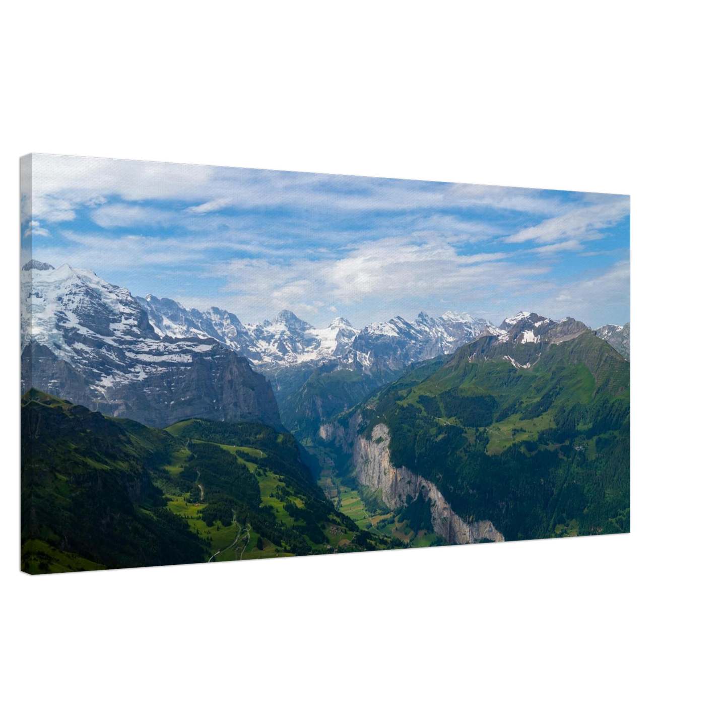 Lauterbrunnen Valley Switzerland panoramic alpine canvas print