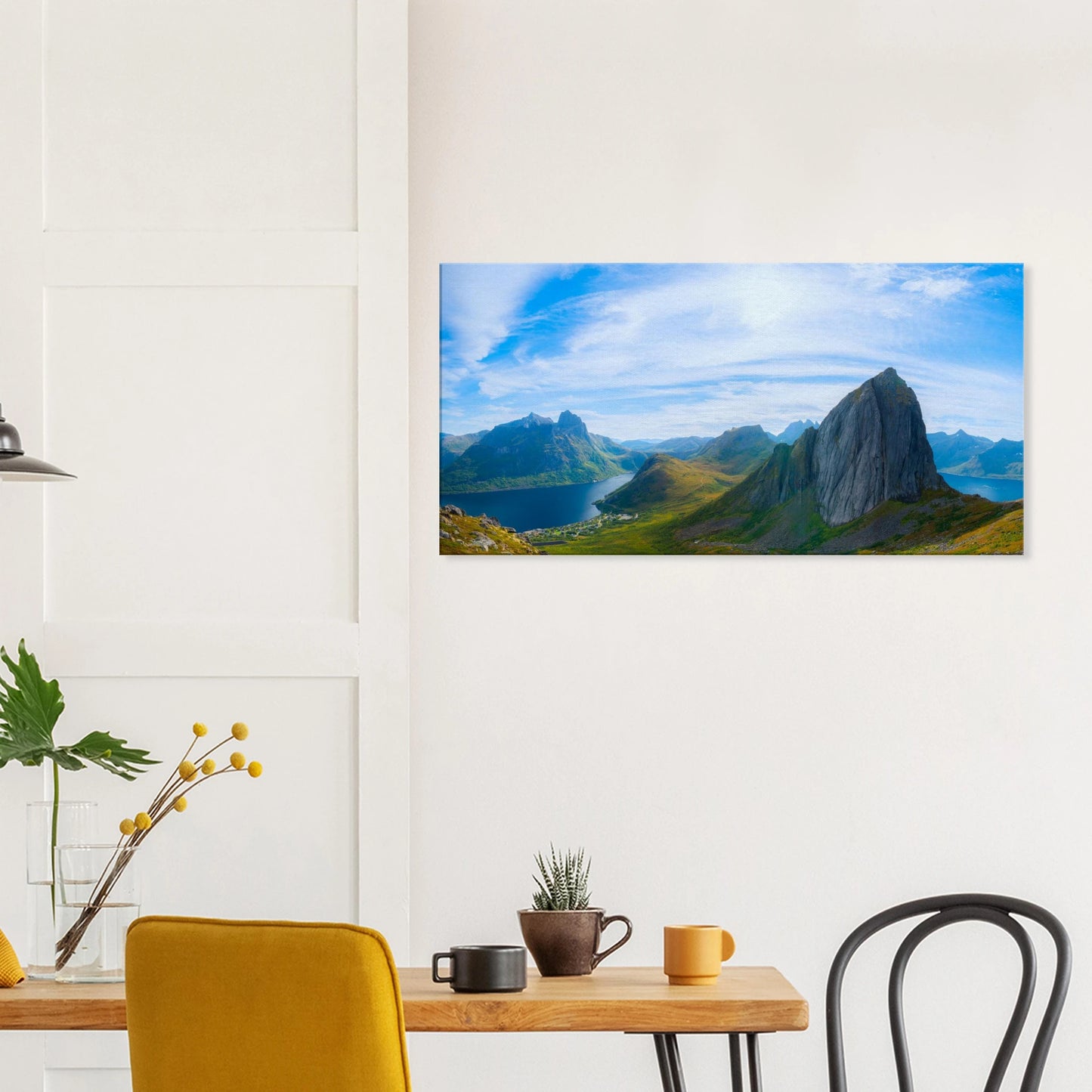 Segla view from Hesten Senja Norway panoramic canvas print