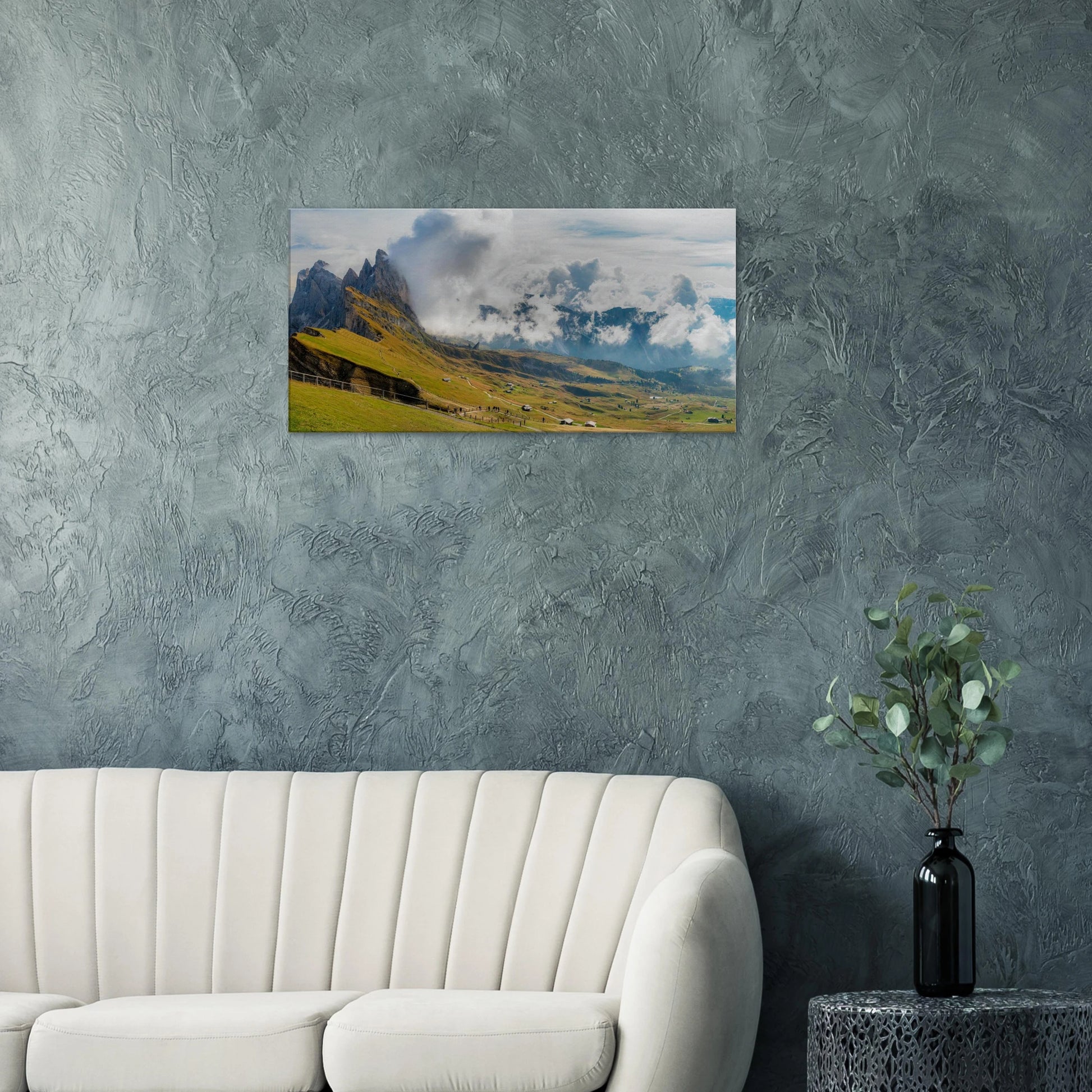 Seceda Ridge Dolomites panoramic alpine canvas print Italy