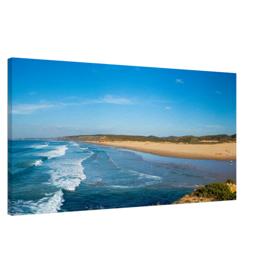 Panoramic Atlantic coastline canvas print Bordeira Beach Algarve Portugal