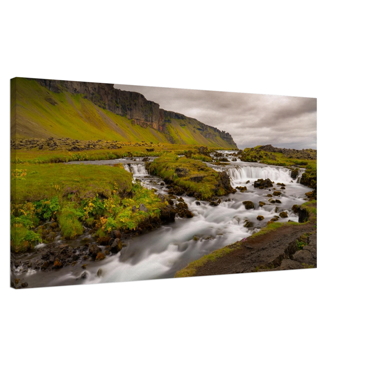 Fossalar Waterfall Iceland panoramic canvas print