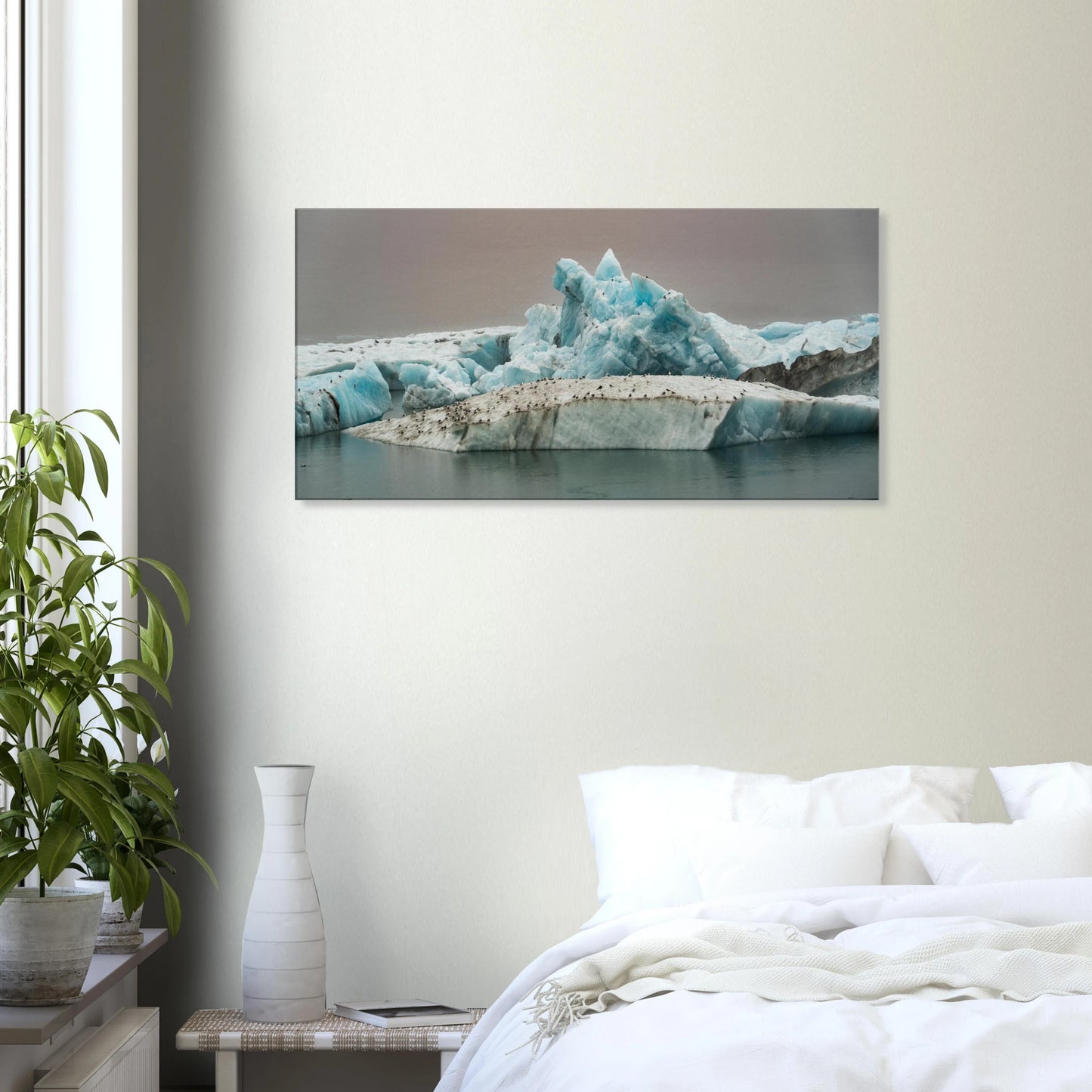 Jökulsárlón iceberg lagoon Iceland panoramic canvas print