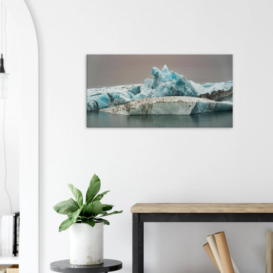 Jökulsárlón iceberg lagoon Iceland panoramic canvas print