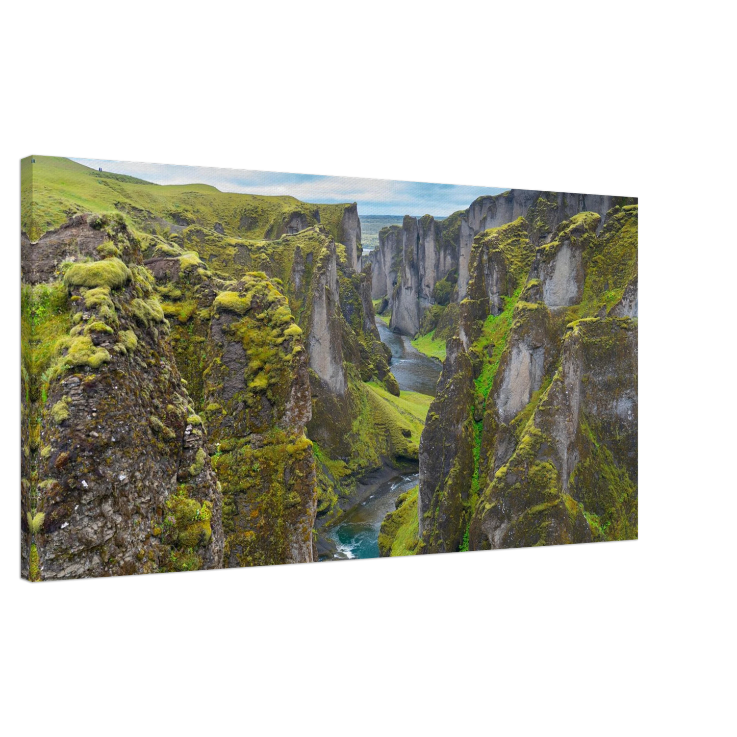 Fjadrargljufur Canyon landscape photography canvas print from Iceland.